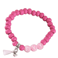 Armband met naam roze