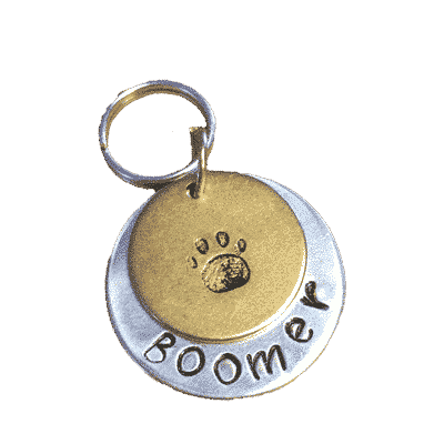 Sleutelhanger dog tag met naam