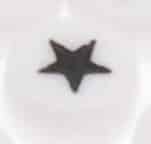 Zwarte ster witte kraal