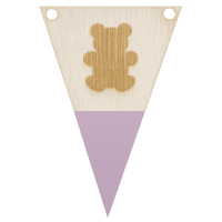 Beervlag met punt in kleur gegraveerd