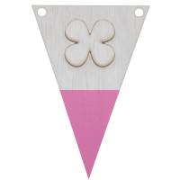 Klavertjevlag met punt in kleur 3d