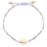 Trendy armband schelp paars lila