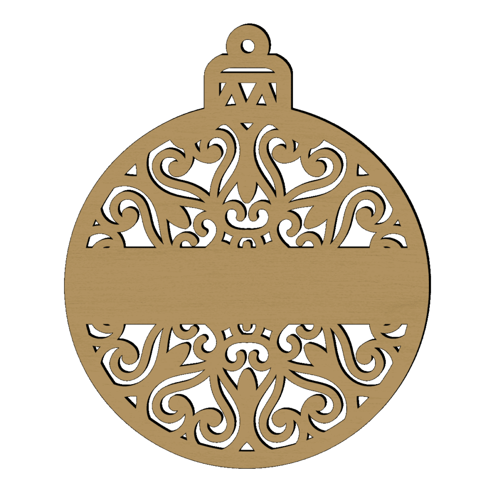 Gepersonaliseerde houten knop kerstbal sier met naam goud